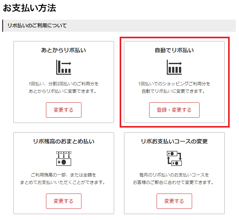 自動リボ払い
